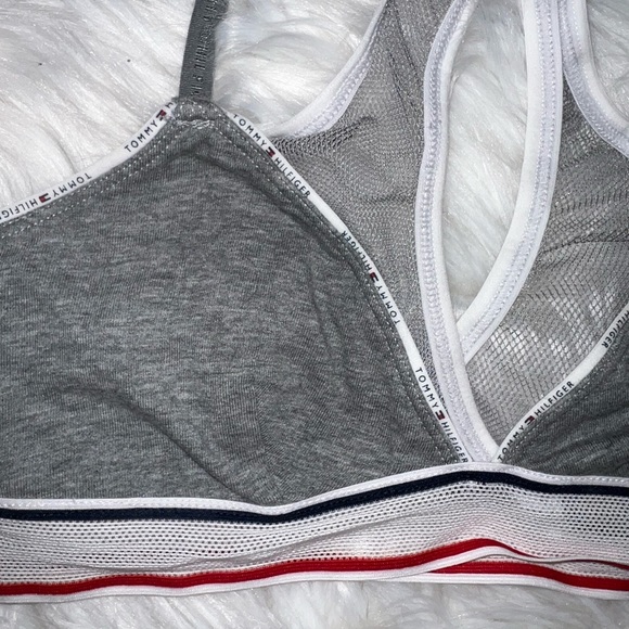 Tommy Hilfiger Cotton Mesh Triangle Bralette - Picture 5 of 6